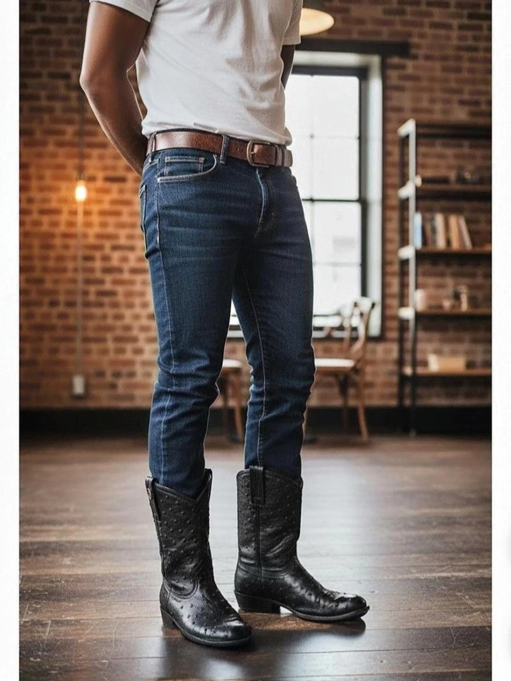 Full Quill Ostrich Leather Cowboy Boots/Western Stitching Shaft/Mens Size 10XE - Picture 7 of 9
